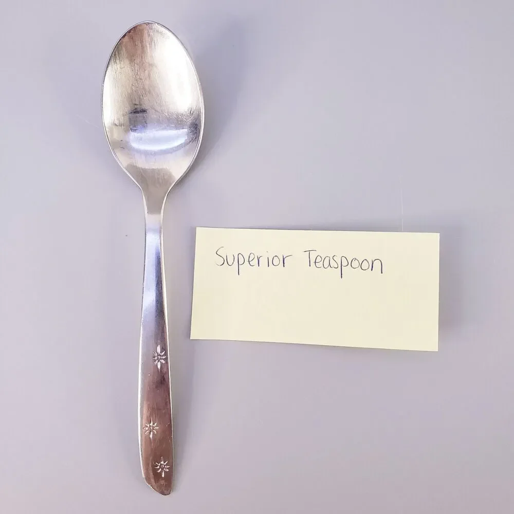 Superior Night Sky Teaspoon Replacement Atomic Star Burst Stainless USA VTG